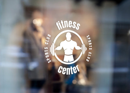 Fitness - Vinyl Window Decal, Standard / Custom Sizes, PEEL AND STICK, Window Sticker, for Storefront, Businesses, Café, Shop, and More!