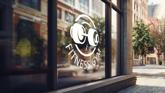 Fitness - Vinyl Window Decal, Standard / Custom Sizes, PEEL AND STICK, Window Sticker, for Storefront, Businesses, Café, Shop, and More!