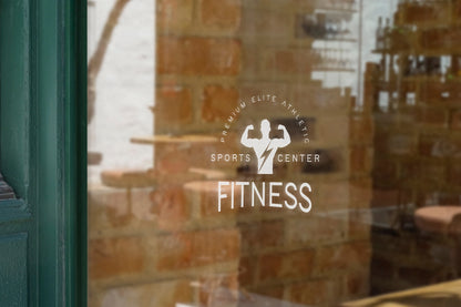 Fitness - Vinyl Window Decal, Standard / Custom Sizes, PEEL AND STICK, Window Sticker, for Storefront, Businesses, Café, Shop, and More!