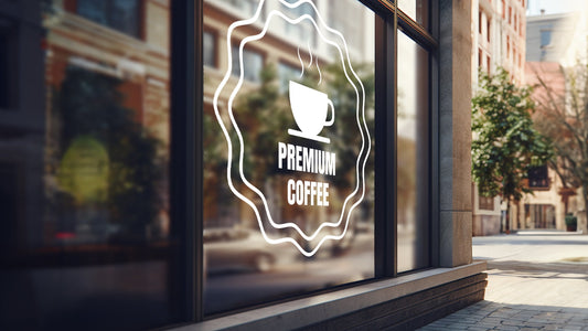 Coffee Shop - Vinyl Window Decal, Standard / Custom Sizes, PEEL AND STICK, Window Sticker, for Storefront, Businesses, Café, Shop, and More!