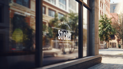 Vinyl Window Decal, Standard / Custom Sizes, PEEL AND STICK, Window Sticker, for Storefront, Businesses, Café, Shop, and More!