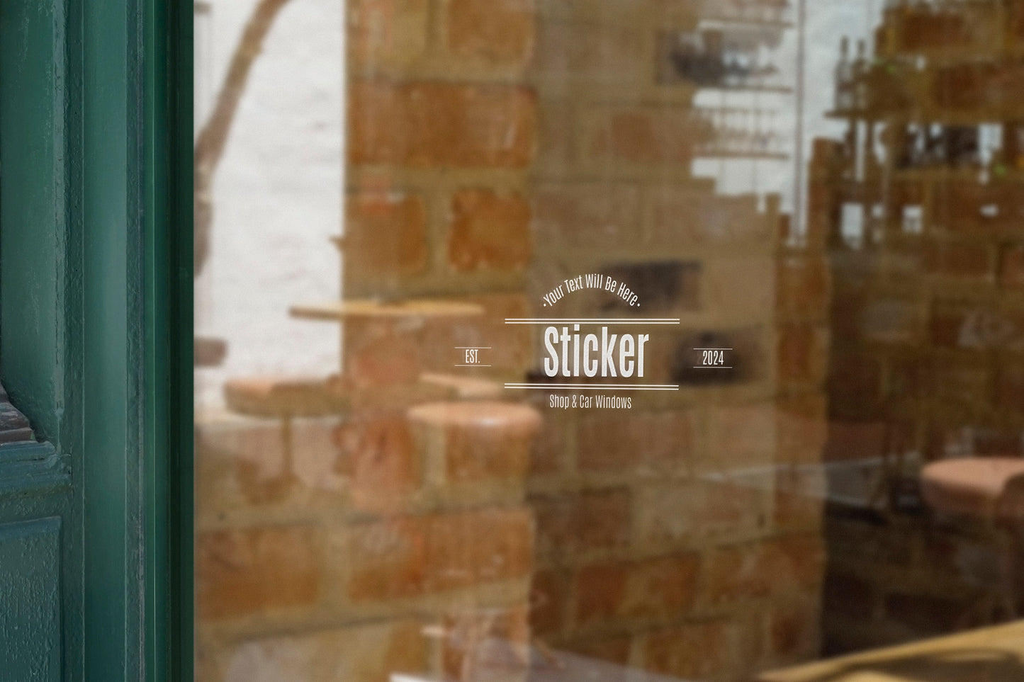 Vinyl Window Decal, Standard / Custom Sizes, PEEL AND STICK, Window Sticker, for Storefront, Businesses, Café, Shop, and More!