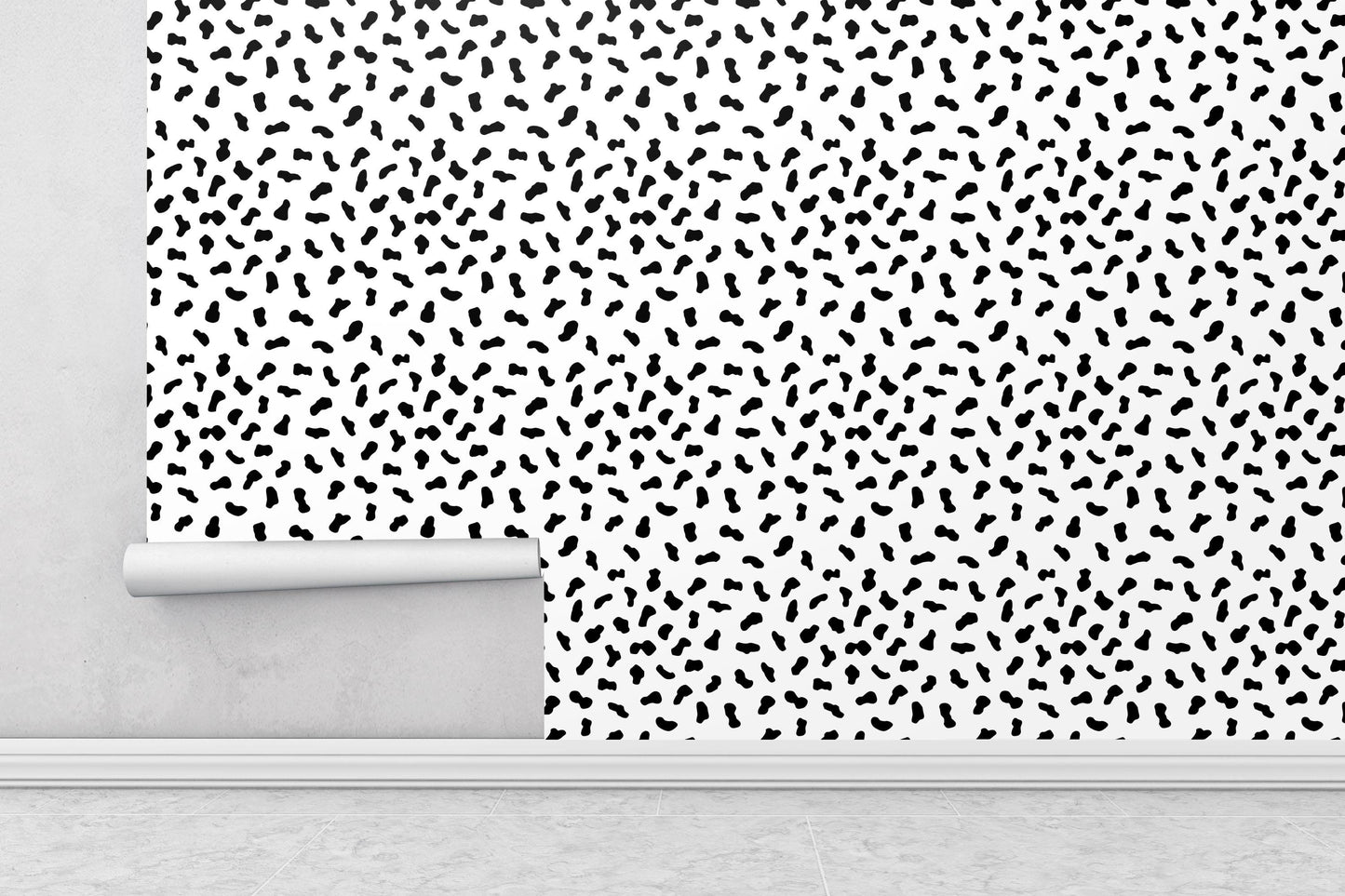 Removable Wallpaper, Dalmatian Pattern - Custom Printed, Peel & Stick, Reusable, Self Adhesive, 26 Inch Fixed Panels Easy Install, Seamless