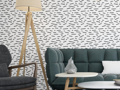 Removable Wallpaper, Stick Pattern - Custom Printed, Peel & Stick, Reusable, Self Adhesive, 26 Inch Fixed Panels Easy Install, Seamless