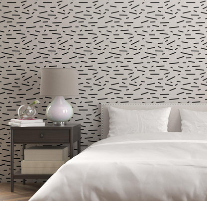 Removable Wallpaper, Stick Pattern - Custom Printed, Peel & Stick, Reusable, Self Adhesive, 26 Inch Fixed Panels Easy Install, Seamless