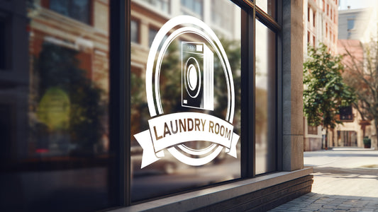 Laundromat - Vinyl Window Decal, Standard / Custom Sizes, PEEL AND STICK, Window Sticker, for Storefront, Businesses, Café, Shop, and More!