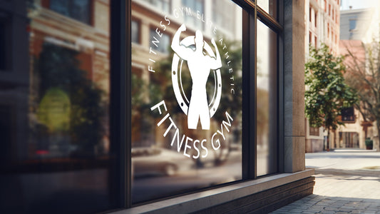 Fitness - Vinyl Window Decal, Standard / Custom Sizes, PEEL AND STICK, Window Sticker, for Storefront, Businesses, Café, Shop, and More!