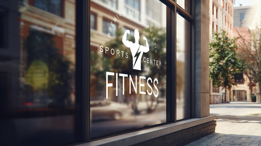 Fitness - Vinyl Window Decal, Standard / Custom Sizes, PEEL AND STICK, Window Sticker, for Storefront, Businesses, Café, Shop, and More!