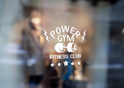 Fitness - Vinyl Window Decal, Standard / Custom Sizes, PEEL AND STICK, Window Sticker, for Storefront, Businesses, Café, Shop, and More!