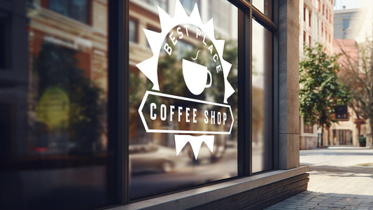 Coffee Shop - Vinyl Window Decal, Standard / Custom Sizes, PEEL AND STICK, Window Sticker, for Storefront, Businesses, Café, Shop, and More!