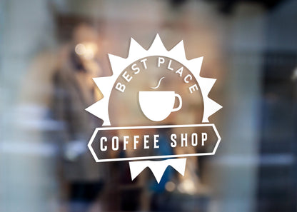 Coffee Shop - Vinyl Window Decal, Standard / Custom Sizes, PEEL AND STICK, Window Sticker, for Storefront, Businesses, Café, Shop, and More!