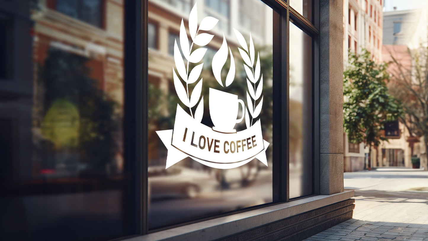 Coffee Shop - Vinyl Window Decal, Standard / Custom Sizes, PEEL AND STICK, Window Sticker, for Storefront, Businesses, Café, Shop, and More!