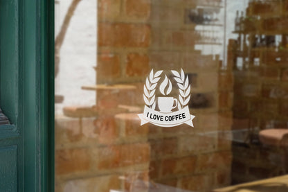 Coffee Shop - Vinyl Window Decal, Standard / Custom Sizes, PEEL AND STICK, Window Sticker, for Storefront, Businesses, Café, Shop, and More!