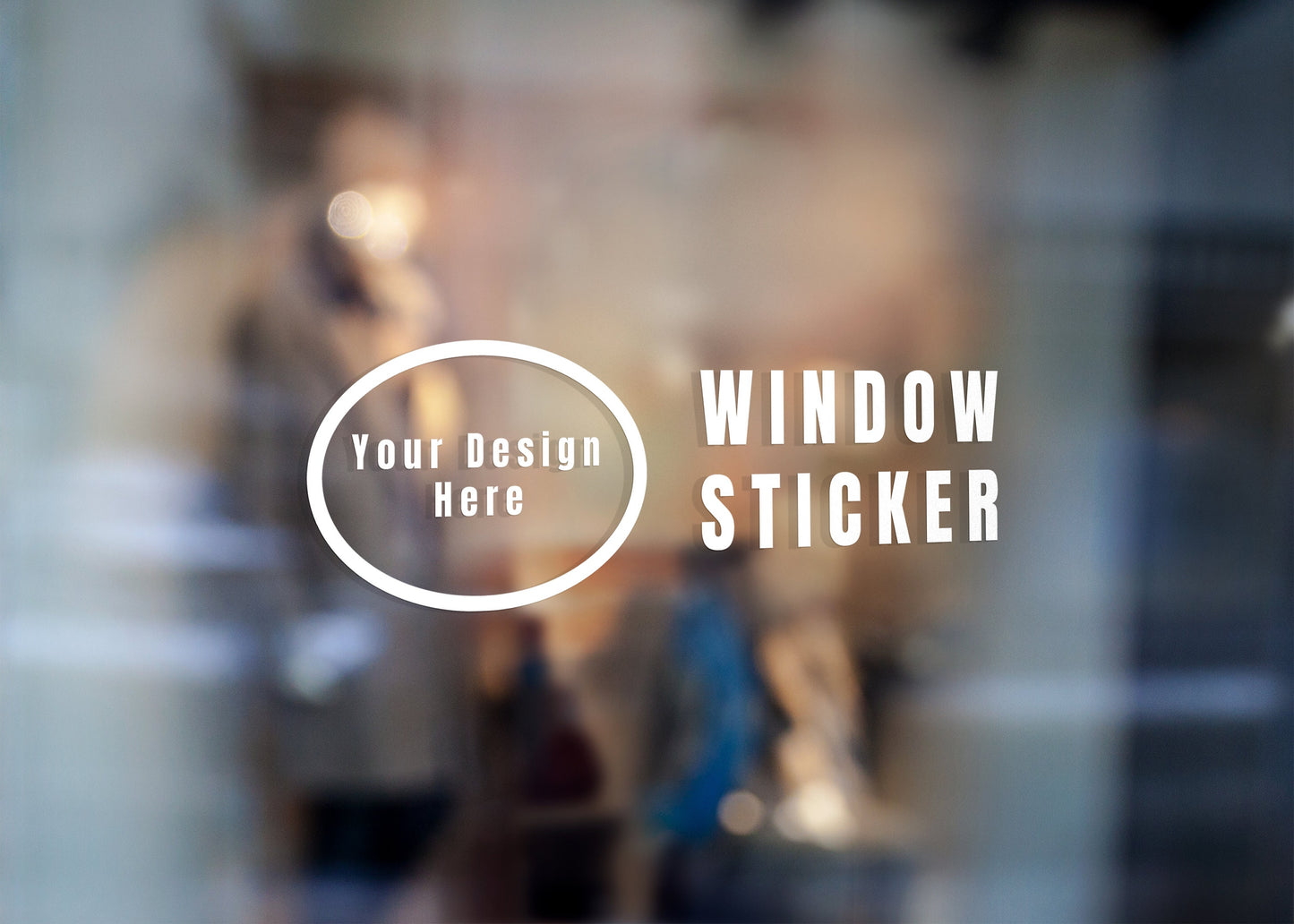 Vinyl Window Decal, Standard / Custom Sizes, PEEL AND STICK, Window Sticker, for Storefront, Businesses, Café, Shop, and More!