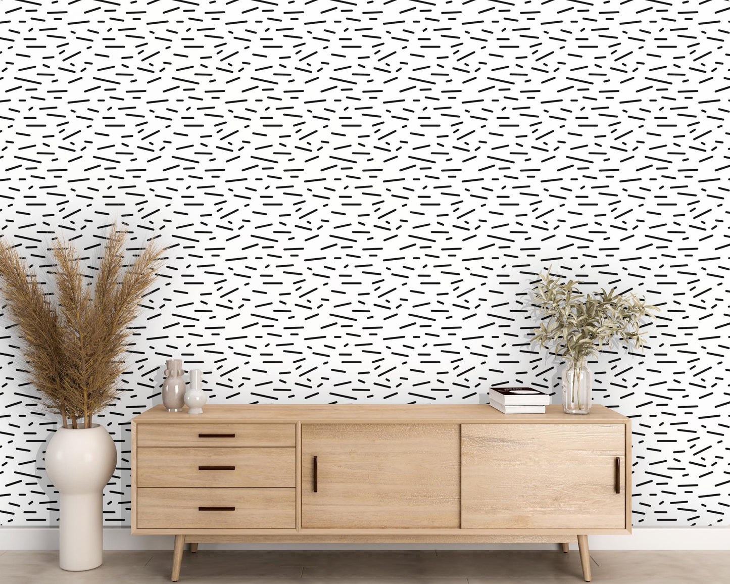 Removable Wallpaper, Stick Pattern - Custom Printed, Peel & Stick, Reusable, Self Adhesive, 26 Inch Fixed Panels Easy Install, Seamless