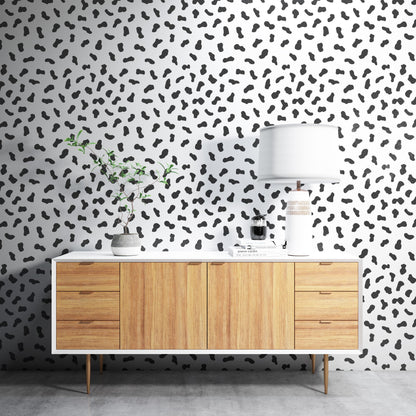 Removable Wallpaper, Dalmatian Pattern - Custom Printed, Peel & Stick, Reusable, Self Adhesive, 26 Inch Fixed Panels Easy Install, Seamless