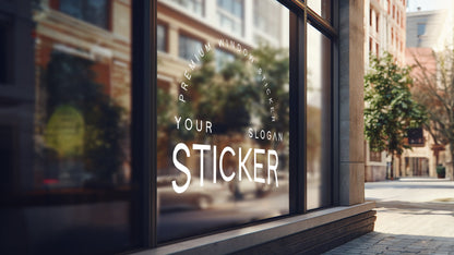 Vinyl Window Decal, Standard / Custom Sizes, PEEL AND STICK, Window Sticker, for Storefront, Businesses, Café, Shop, and More!