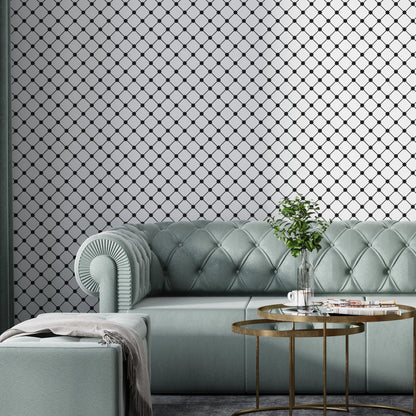 Removable Wallpaper, Connecting Dot Pattern - Peel & Stick, Reusable, Self Adhesive, 26 Inch Fixed Panels Easy Install, Seamless Design