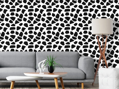 Removable Wallpaper, Black and White Patterns - Peel & Stick, Reusable, Self Adhesive, 26 Inch Fixed Panels, Easy Install, Seamless