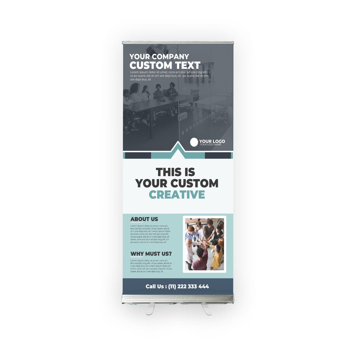 Retractable Banner Stand - P.O.P. Roll Up Banner Display - 78" X 31.5" - Banner Sign - Send Message To Customize