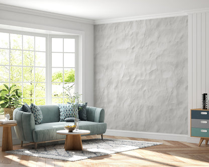 Removable Wallpaper, Minimalist White Background - Peel & Stick, Reusable, Self Adhesive, 26" Panels, Easy Install, Seamless