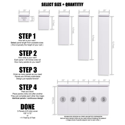 Removable Wallpaper, White Paper Background - Peel & Stick, Reusable, Self Adhesive, 26" Panels, Easy Install, Seamless