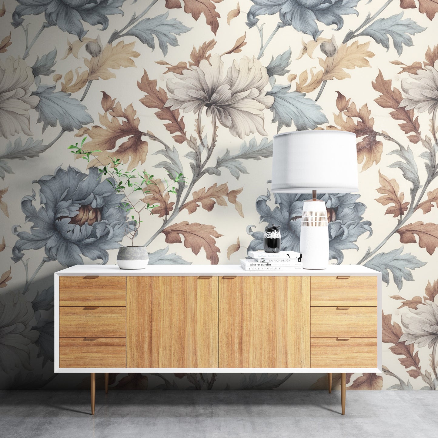 Removable Wallpaper, Colorful Beautiful Floral - Peel & Stick, Reusable, Self Adhesive, 26" Panels, Easy Install, Seamless