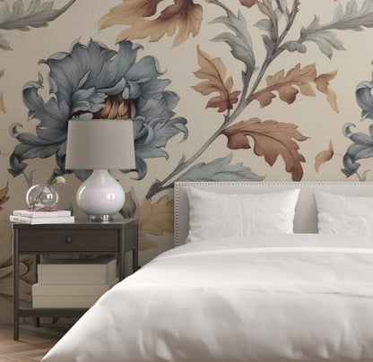 Removable Wallpaper, Colorful Beautiful Floral - Peel & Stick, Reusable, Self Adhesive, 26" Panels, Easy Install, Seamless