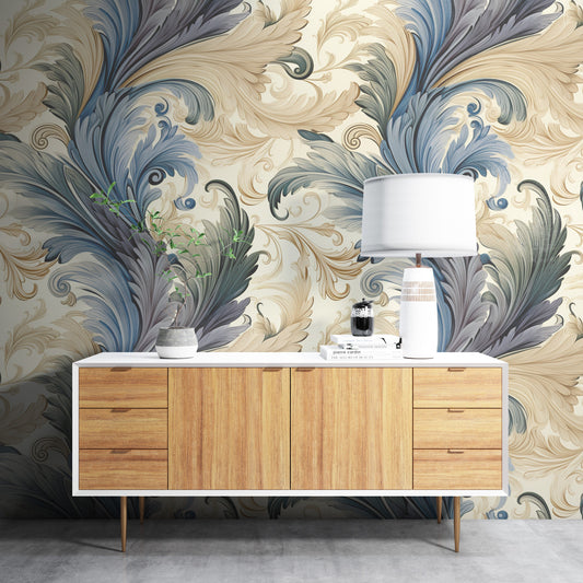 Removable Wallpaper, Colorful Flower Floral Design - Peel & Stick, Reusable, Self Adhesive, 26" Panels, Easy Install, Seamless