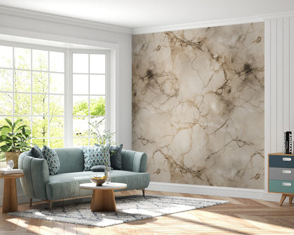 Removable Wallpaper, Beautiful White Marble Design - Peel & Stick, Reusable, Self Adhesive, 26" Panels, Easy Install, Seamless