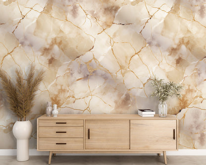 Removable Wallpaper, Beautiful Marble Design Orange Marble - Peel & Stick, Reusable, Self Adhesive, 26" Panels, Easy Install, Seamless