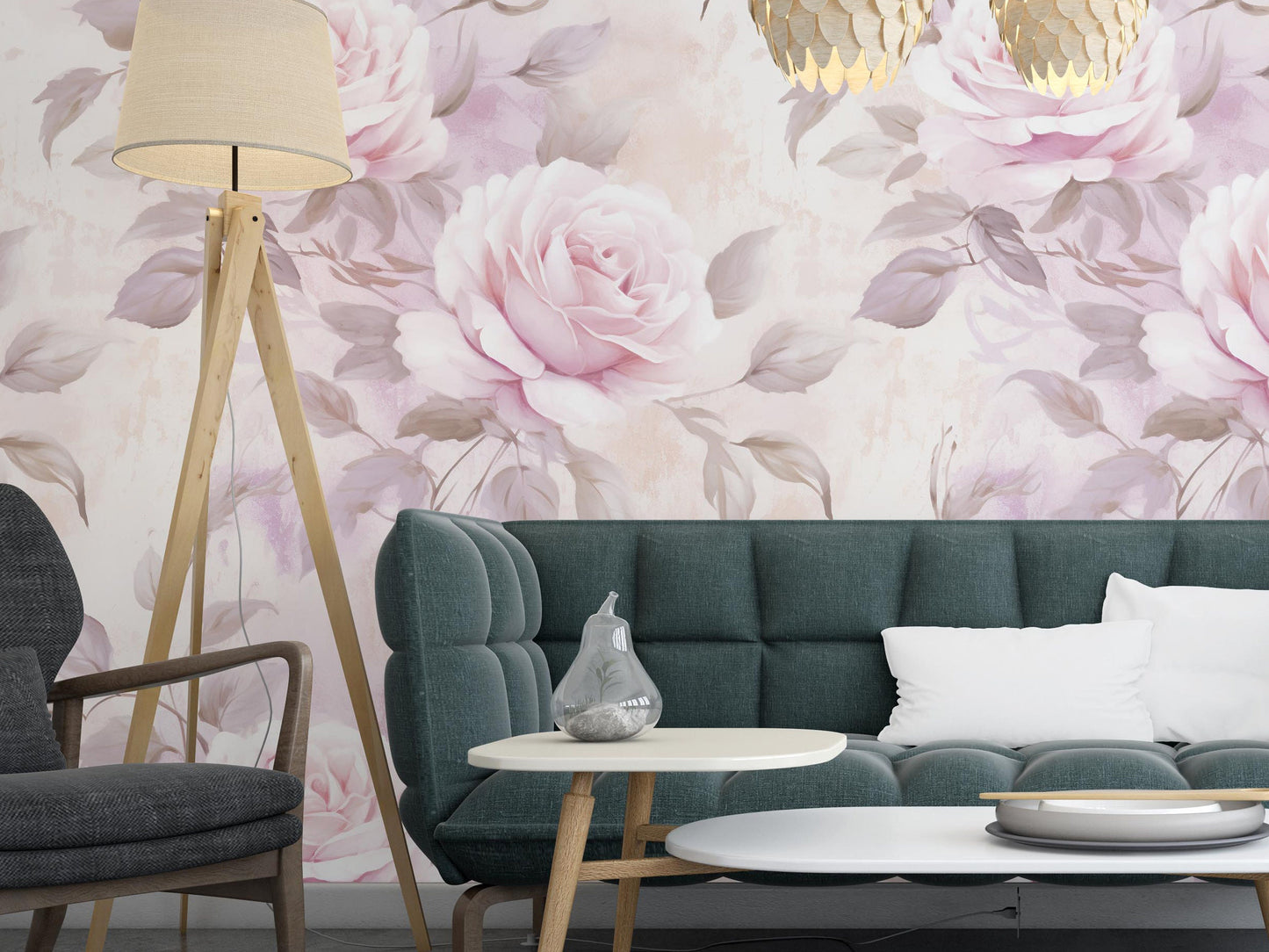 Removable Wallpaper, Pink and Purple Rose - Peel & Stick, Reusable, Self Adhesive, 26 Inch Fixed Panels, Easy Install, Seamless