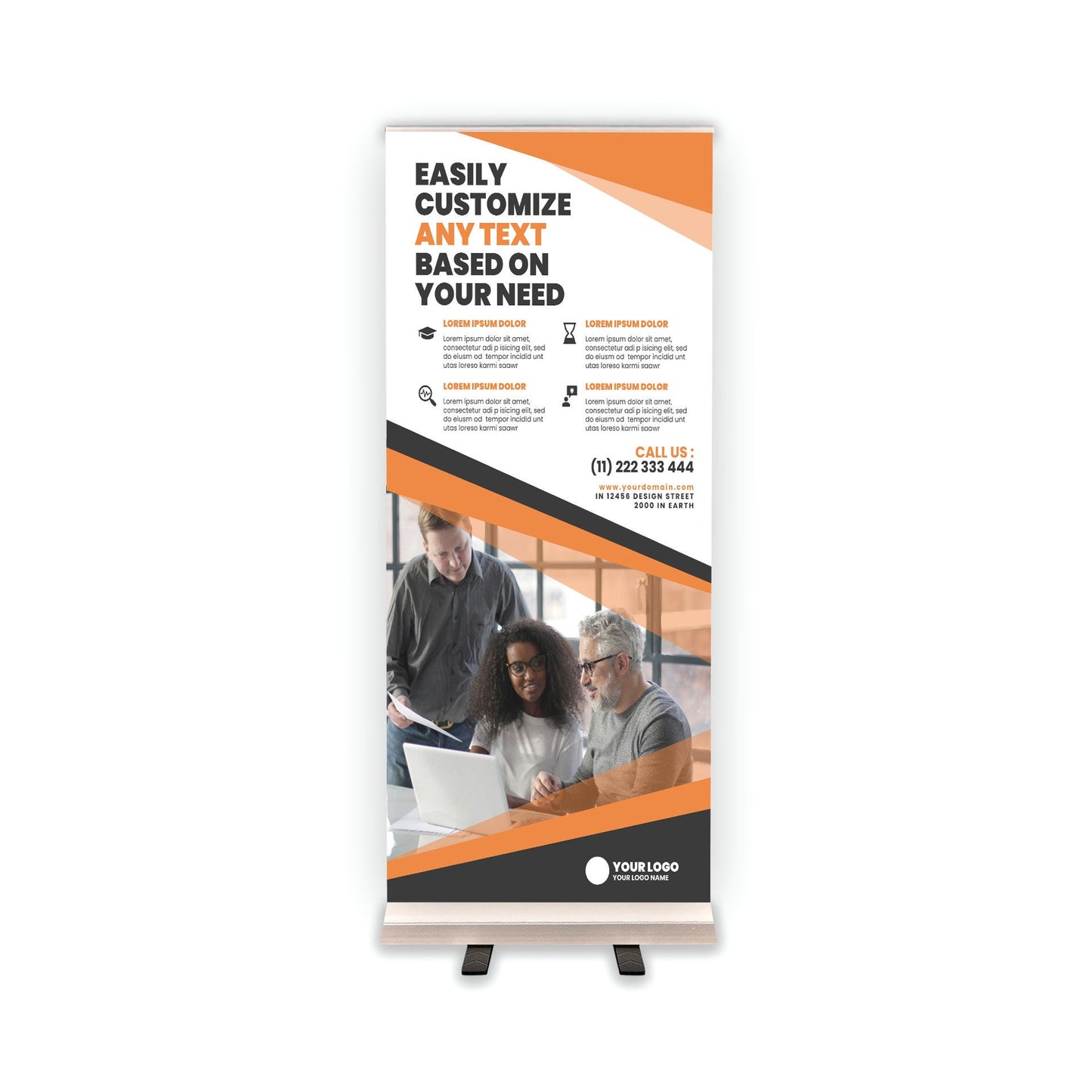 Retractable Banner Stand - P.O.P. Roll Up Banner Display - 81.5" X 33.5" - Banner Sign - Send Message For Custom Order