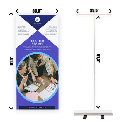 Retractable Banner Stand - P.O.P. Roll Up Banner Display - 81.5" X 33.5" - Banner Sign - Send Message For Custom Order