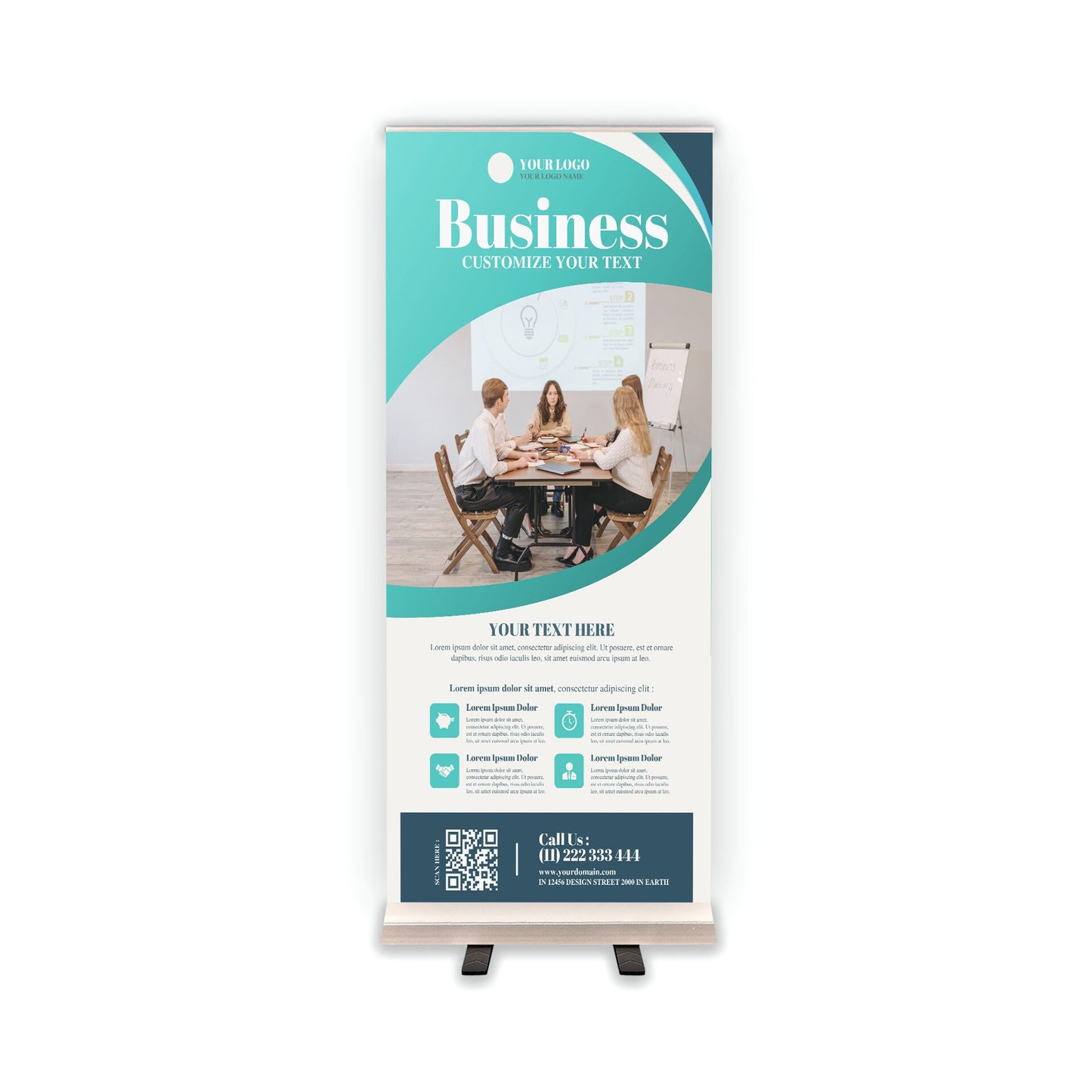 Retractable Banner Stand - P.O.P. Roll Up Banner Display - 81.5" X 33.5" - Banner Sign - Send Message For Custom Order