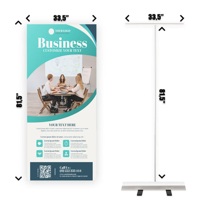 Retractable Banner Stand - P.O.P. Roll Up Banner Display - 81.5" X 33.5" - Banner Sign - Send Message For Custom Order