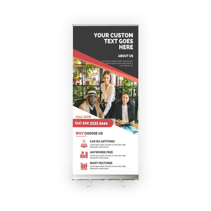 Retractable Banner Stand - P.O.P. Roll Up Banner Display - 78" X 31.5" - Banner Sign - Send Message To Customize