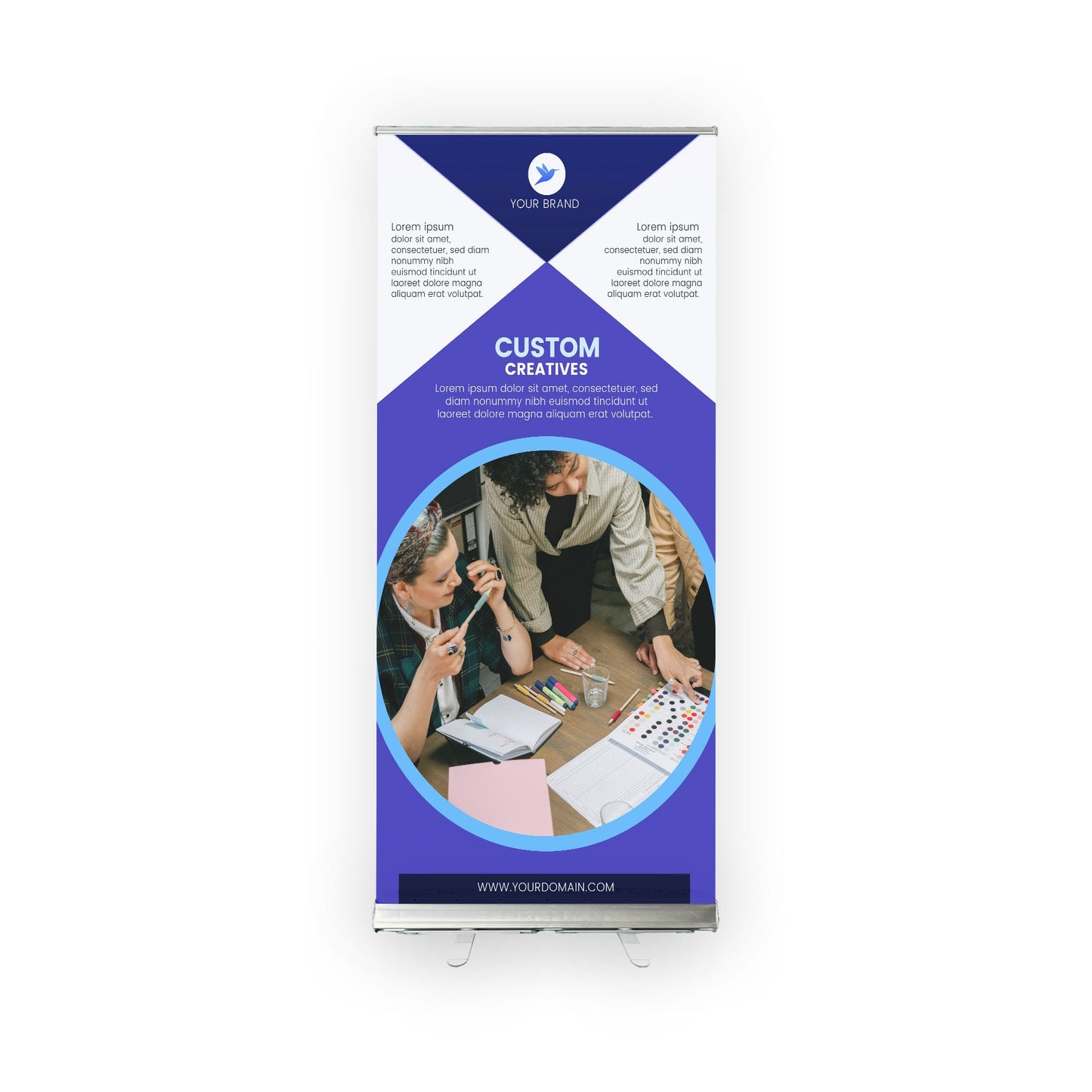 Retractable Banner Stand - P.O.P. Roll Up Banner Display - 78" X 31.5" - Banner Sign - Send Message To Customize