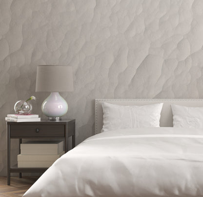 Removable Wallpaper, Minimalist White Pattern - Peel & Stick, Reusable, Self Adhesive, 26" Panels, Easy Install, Seamless