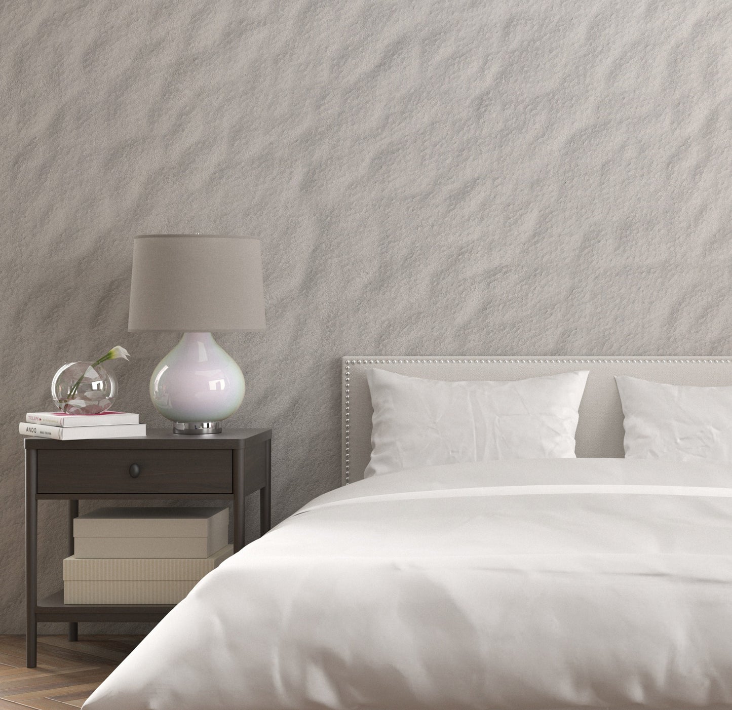 Removable Wallpaper, Plain White Paper Pattern - Peel & Stick, Reusable, Self Adhesive, 26" Panels, Easy Install, Seamless