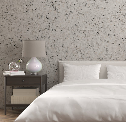 Removable Wallpaper, White Glitter Design - Peel & Stick, Reusable, Self Adhesive, 26" Panels, Easy Install, Seamless