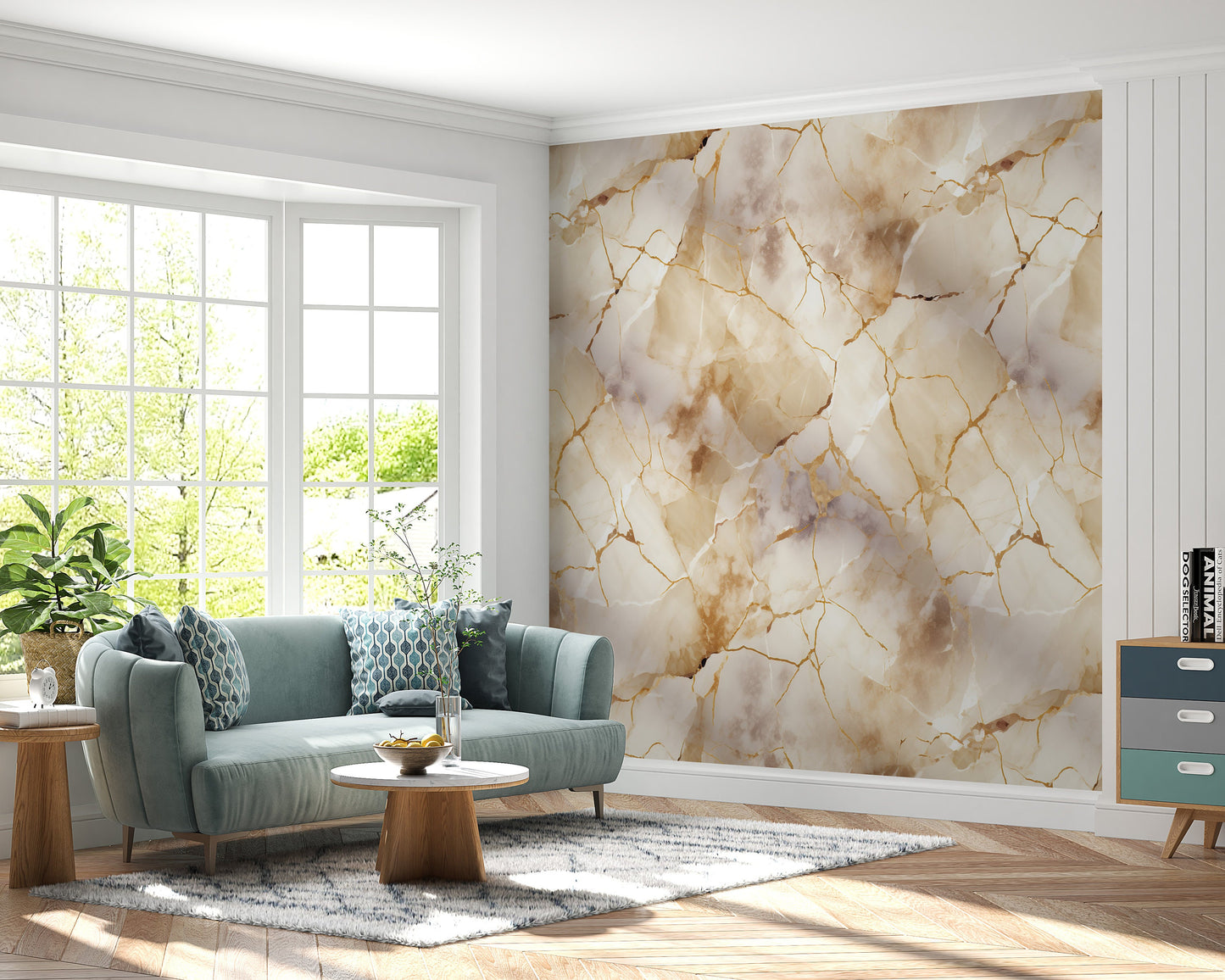 Removable Wallpaper, Beautiful Marble Design Orange Marble - Peel & Stick, Reusable, Self Adhesive, 26" Panels, Easy Install, Seamless