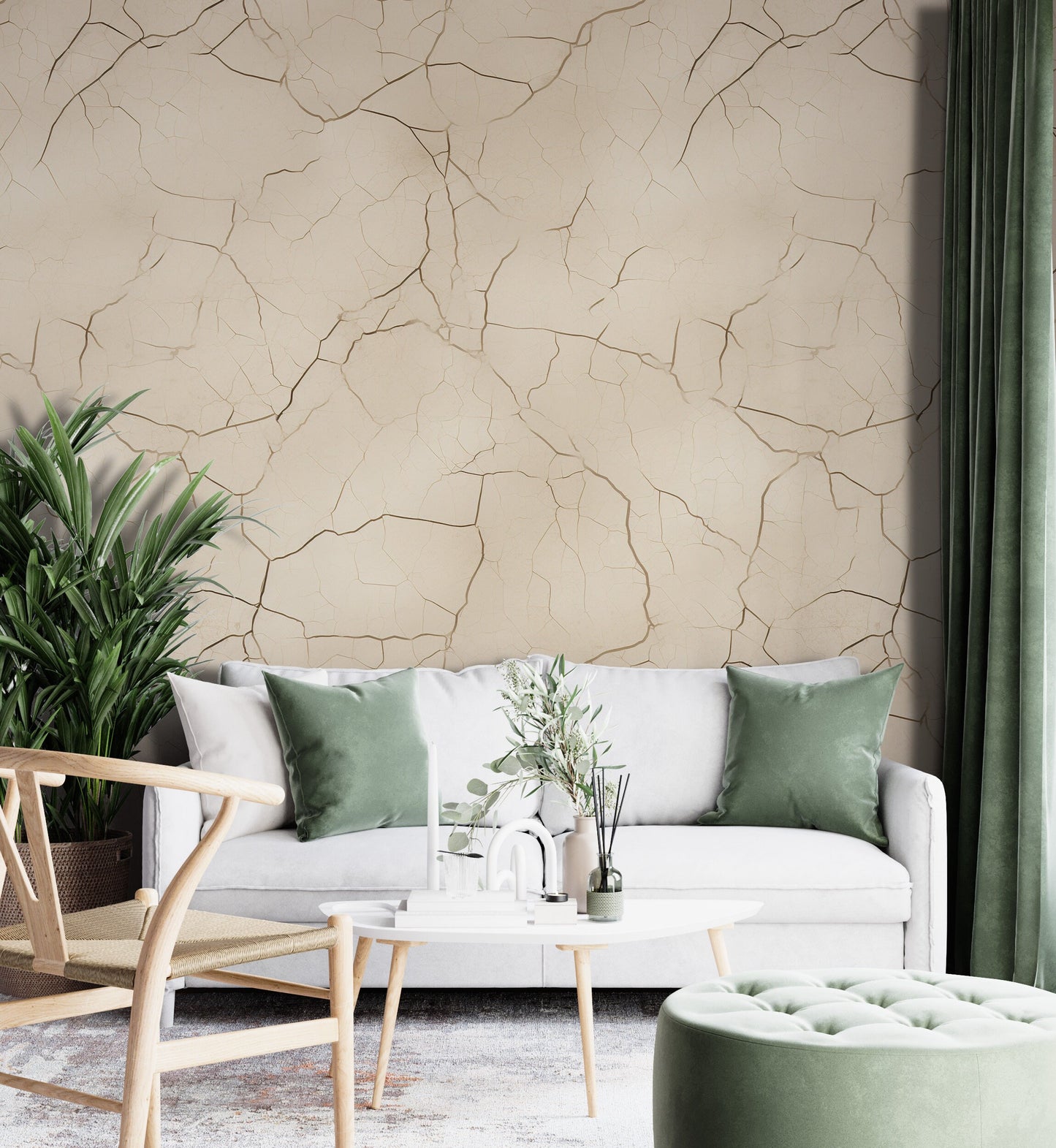 Removable Wallpaper, Marble Design Cream Marble - Peel & Stick, Reusable, Self Adhesive, 26" Panels, Easy Install, Seamless