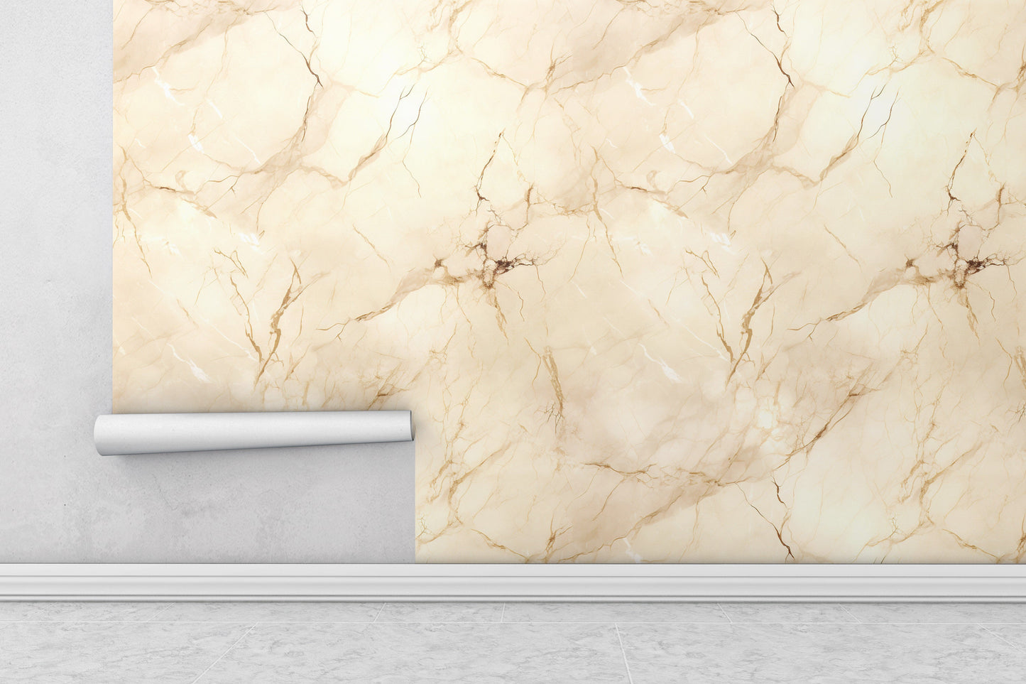 Removable Wallpaper, Marble Design Beautiful Cream Marble - Peel & Stick, Reusable, Self Adhesive, 26" Panels, Easy Install, Seamless