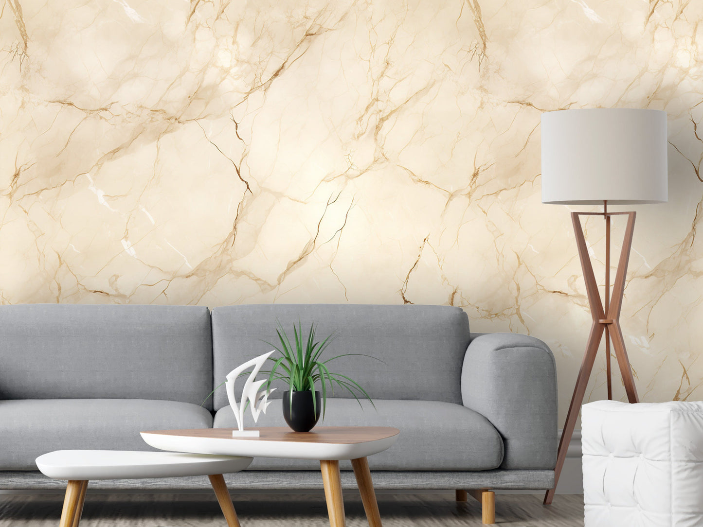 Removable Wallpaper, Marble Design Beautiful Cream Marble - Peel & Stick, Reusable, Self Adhesive, 26" Panels, Easy Install, Seamless