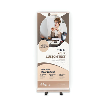 Retractable Banner Stand - P.O.P. Roll Up Banner Display - 81.5" X 33.5" - Banner Sign - Send Message For Custom Order