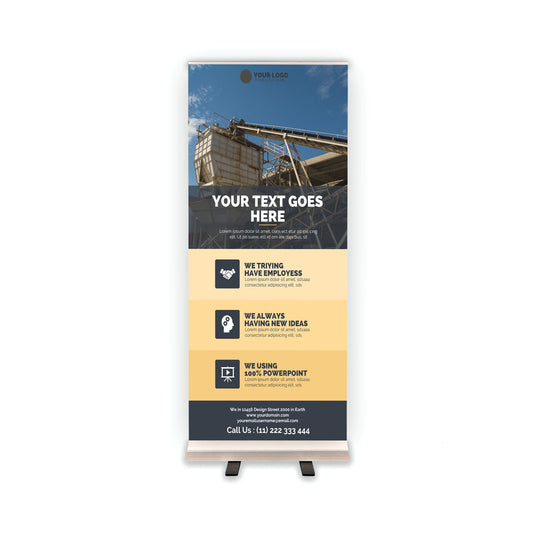 Retractable Banner Stand - P.O.P. Roll Up Banner Display - 81.5" X 33.5" - Banner Sign - Send Message For Custom Order