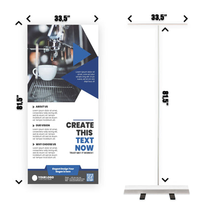 Retractable Banner Stand - P.O.P. Roll Up Banner Display - 81.5" X 33.5" - Banner Sign - Send Message For Custom Order