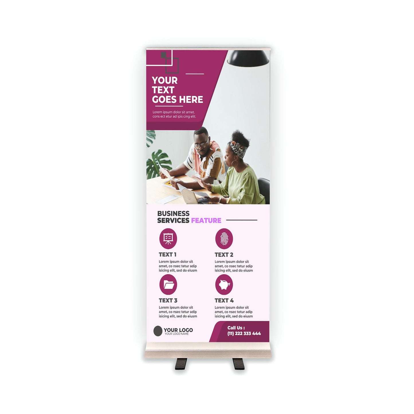 Retractable Banner Stand - P.O.P. Roll Up Banner Display - 81.5" X 33.5" - Banner Sign - Send Message For Custom Order