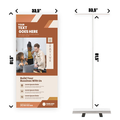 Retractable Banner Stand - P.O.P. Roll Up Banner Display - 81.5" X 33.5" - Banner Sign - Send Message For Custom Order